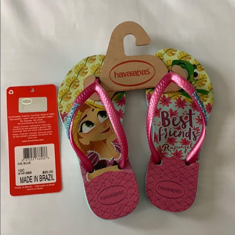 Havaianas girls Rapunzel flip flops.